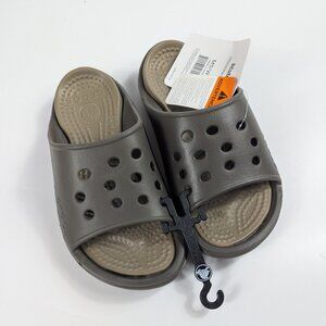Crocs Scutes Slides Sandals Chocolate Brown Unisex Size Mens 5 Womens 7 NWT